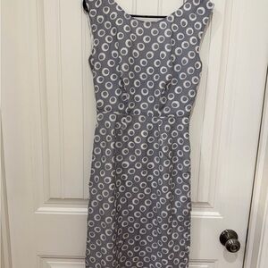Corey Lynn Calter Gray Circle Pattern Midi Dress